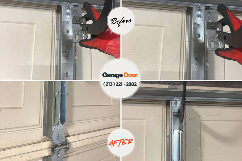 Before and after: garage door spring repair Florida Ridge, FL